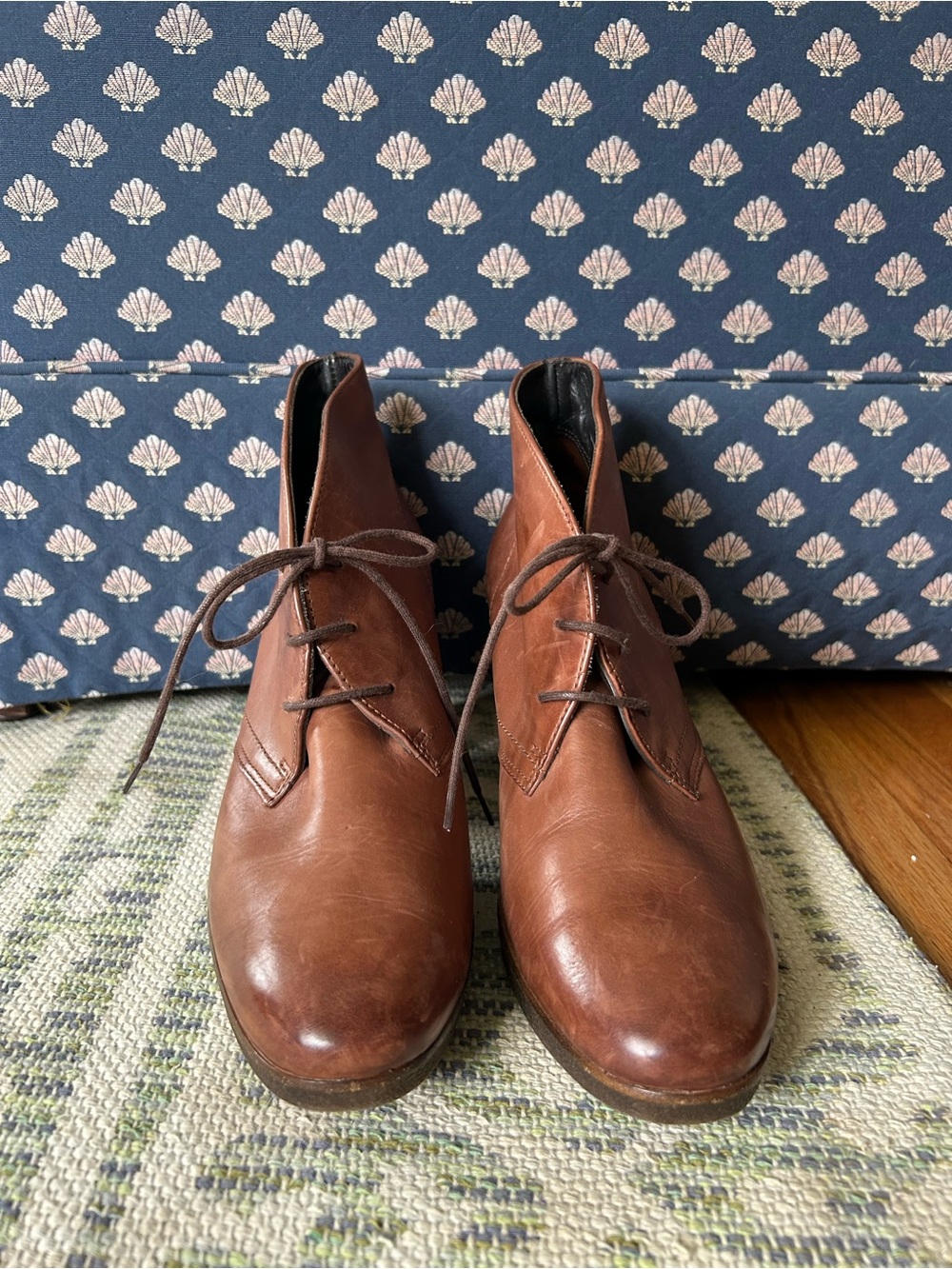 Paul Green Chestnut Lace-Up Block Heel Booties - Picture 2 of 4